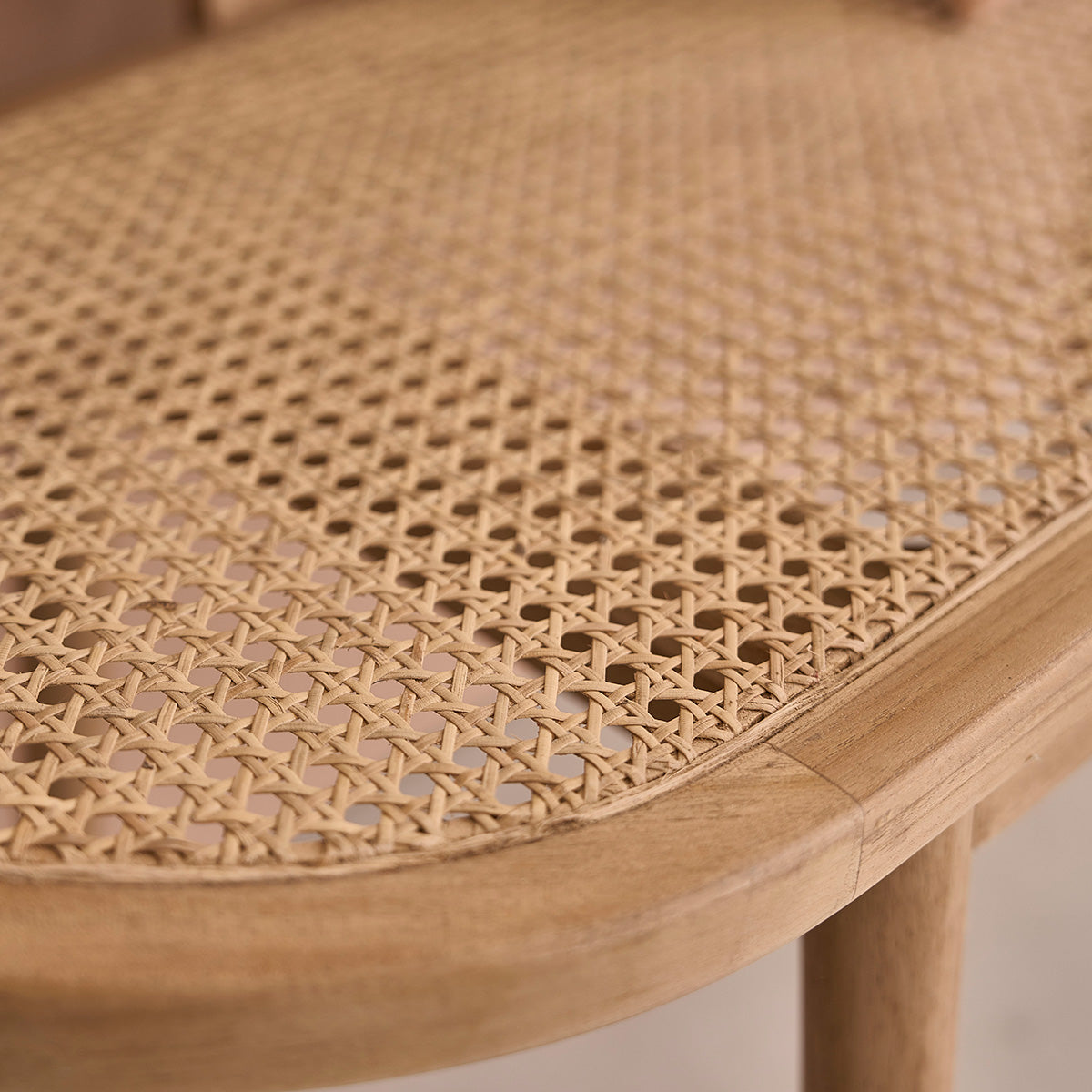 LOÉ - Panchina in teak massello e midollino 120 cm