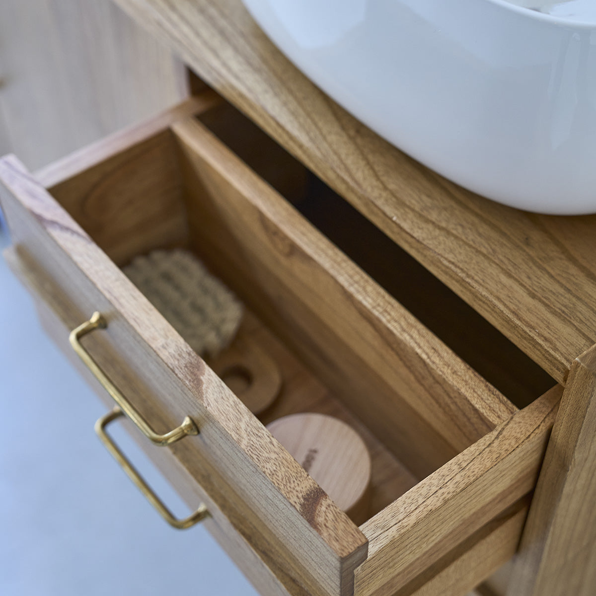 FIFTIES - Mobile per lavabo in mindi massello 135 cm