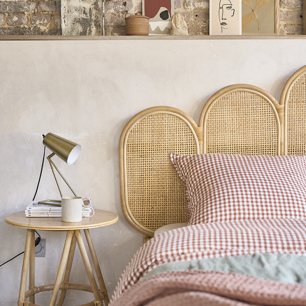 JANE - Testiera in rattan e cannage 160 cm