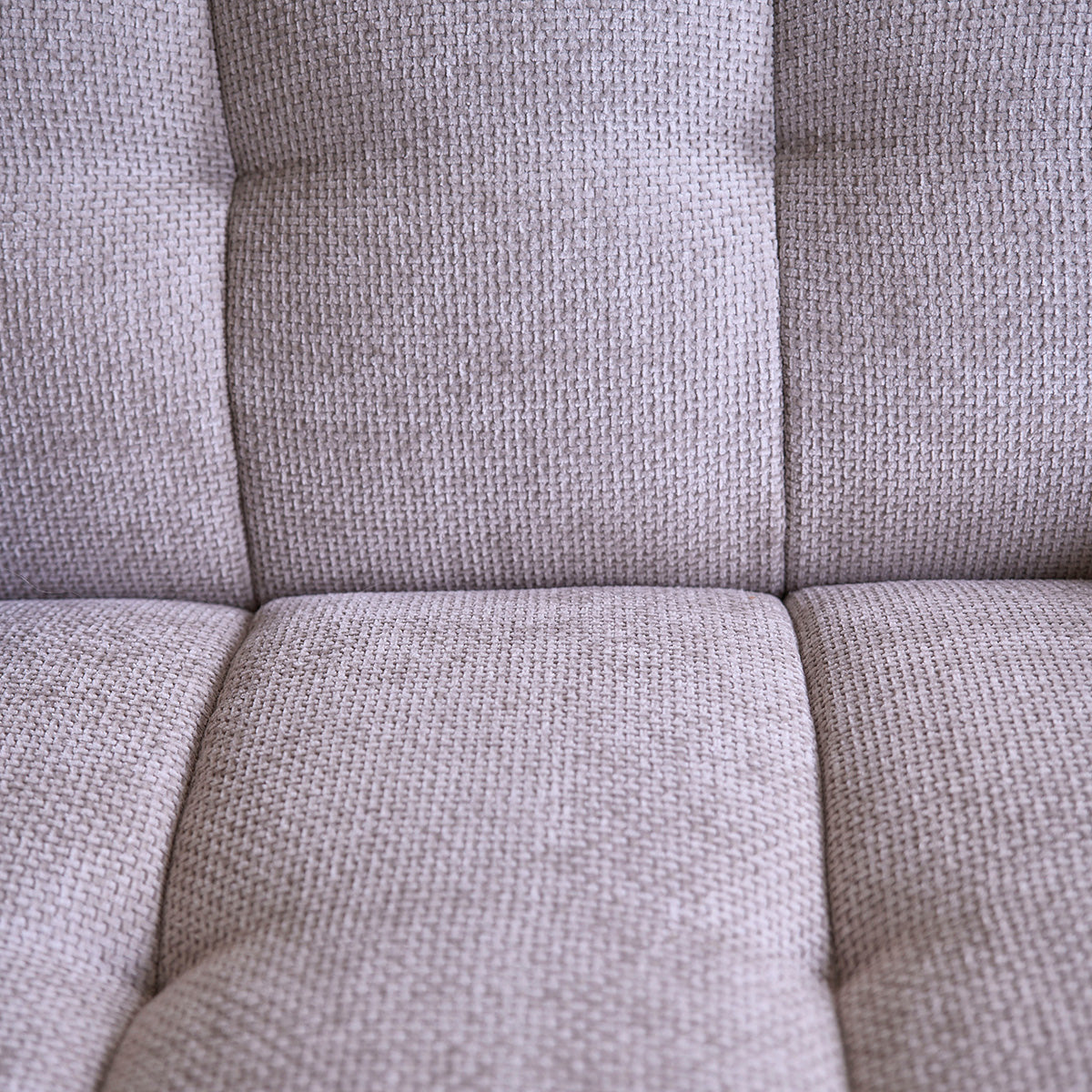 ALPHONSE - Divano dritto a 4 posti in velluto intrecciato beige