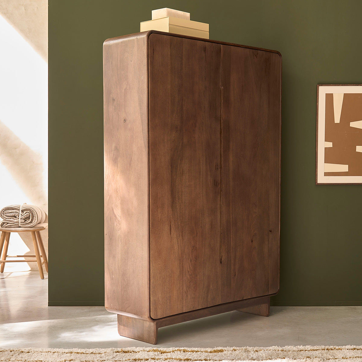 SOFIA - Armadio in legno massello di mango, 120 cm