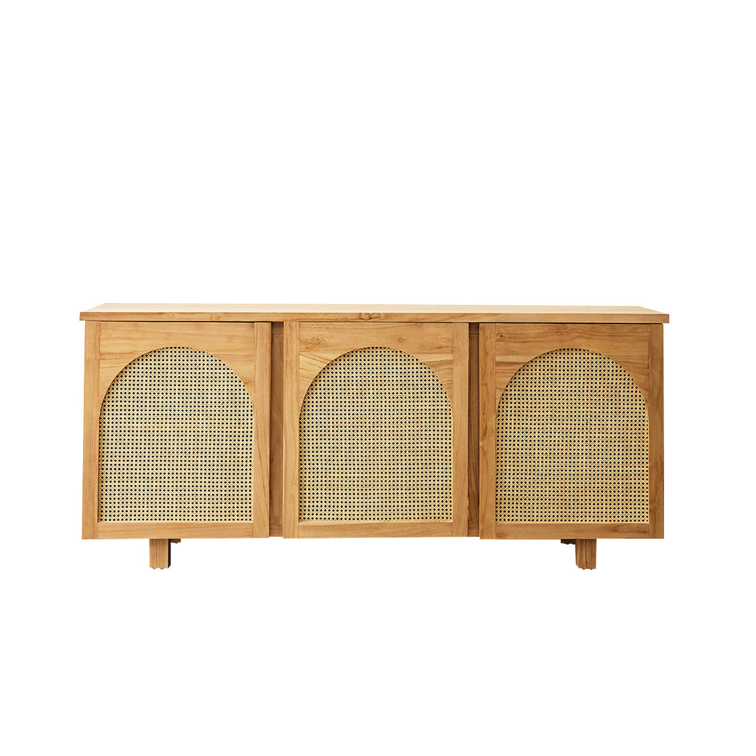 LOÉ - Credenza in teak massello e cannage 183 cm