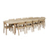 Set di mobili da giardino con tavolo allungabile in teak riciclato 10/12 pers.