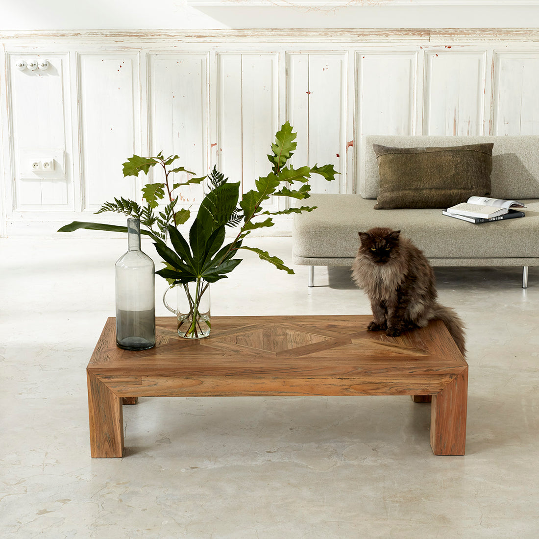 CARGO - Tavolino in teak massello riciclato 120 cm