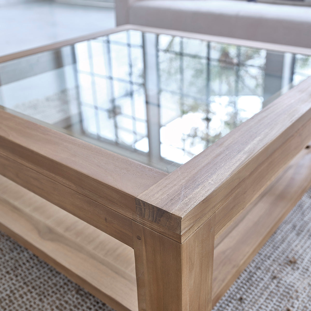 BOSTON - Tavolino in teak massello da 100 cm