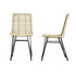 Set di 2 sedie in rattan e metallo