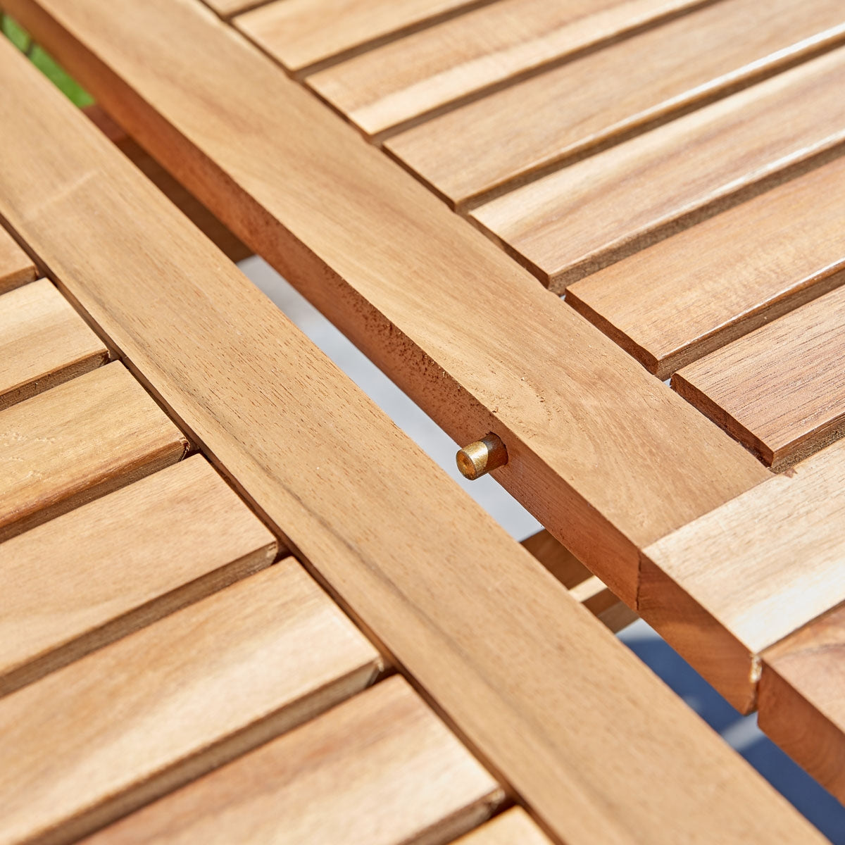 HANOÏ - Set di mobili da giardino in legno di acacia massello e textilene grigio 6/8 pers.