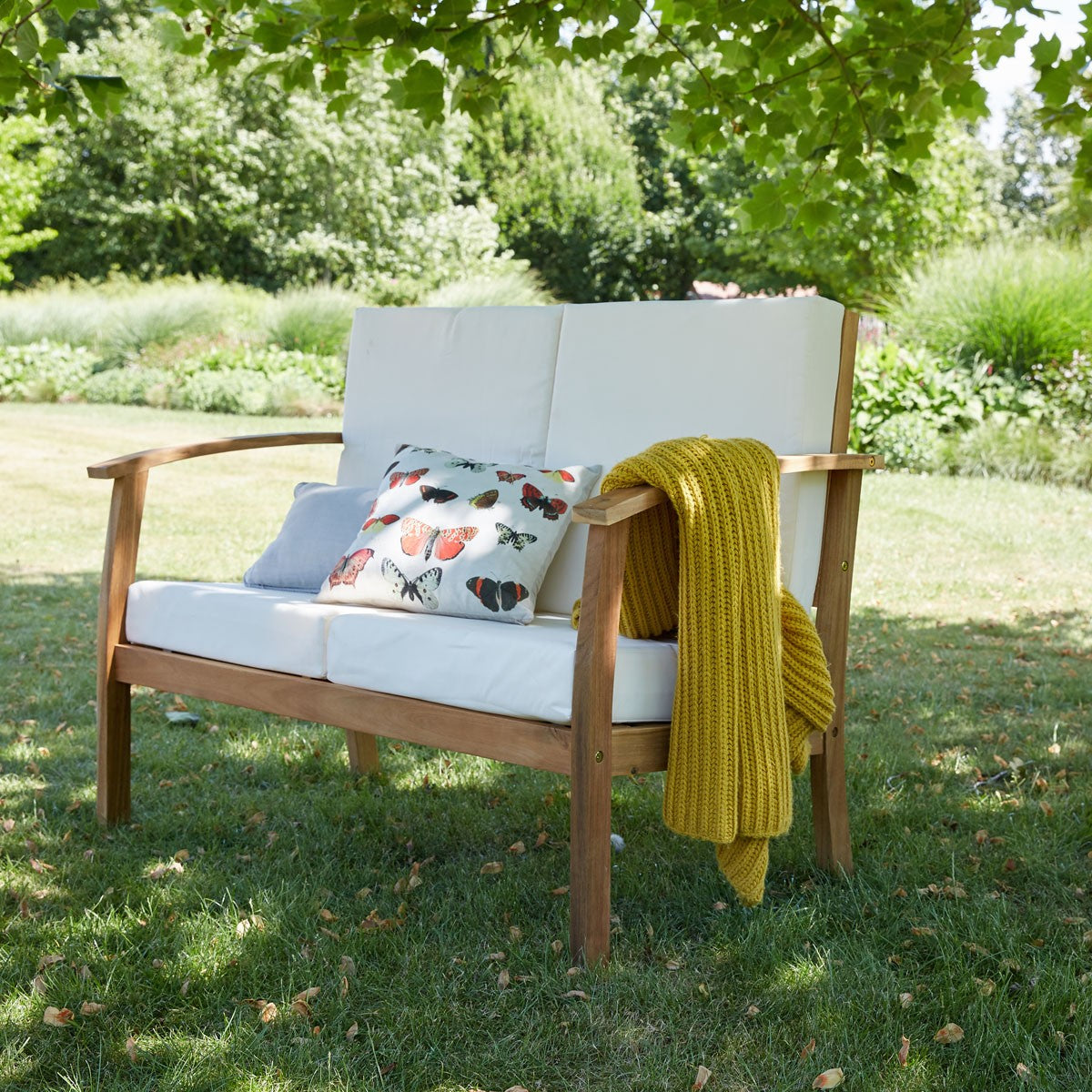 HANOÏ - Set di mobili da giardino in legno di acacia massello 4 pers.