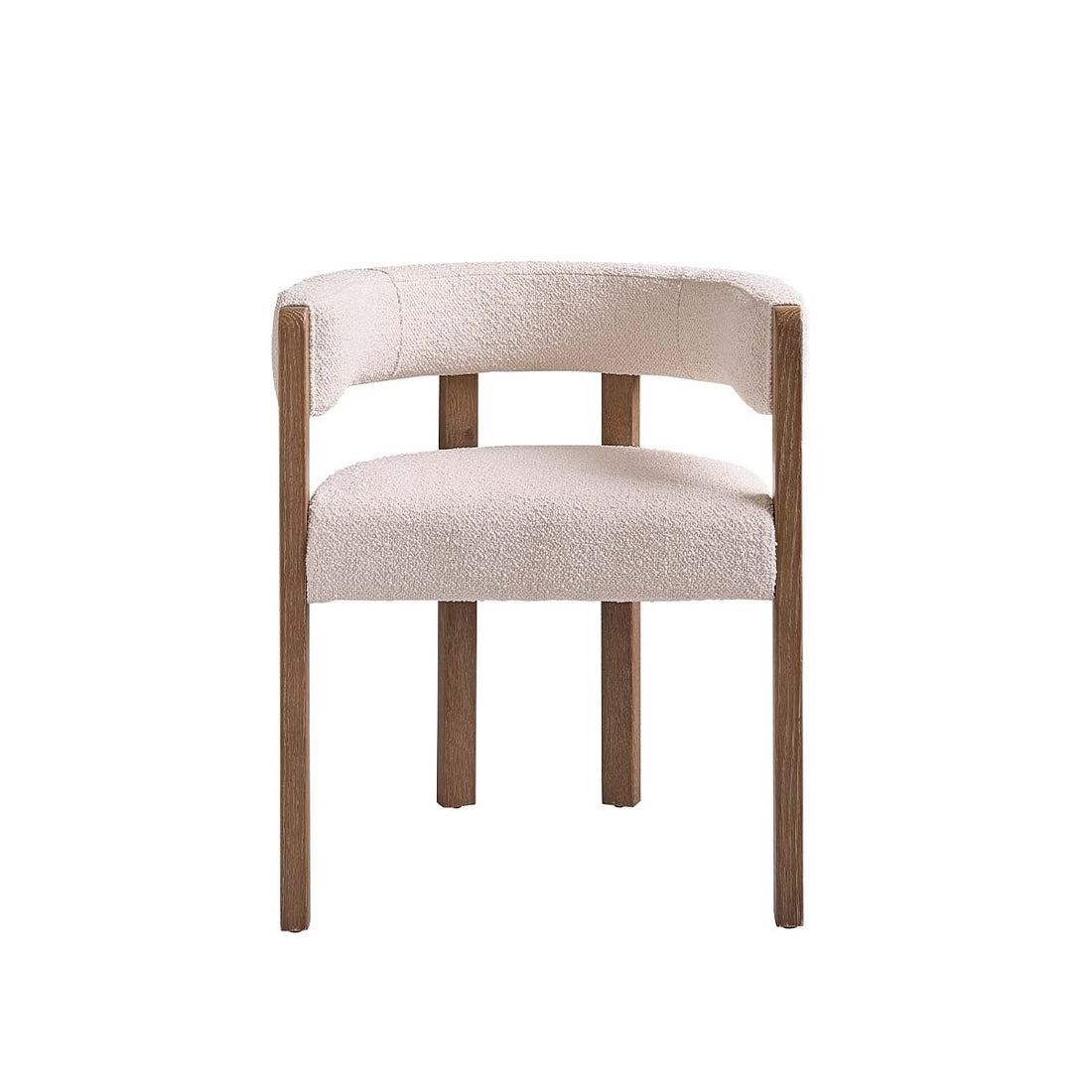 CLÉA - Sedia in rovere e tessuto bouclé