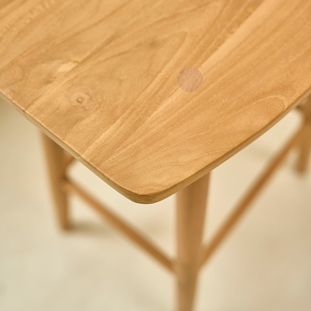 AMBRE - Sgabello da bar in teak massello 75 cm